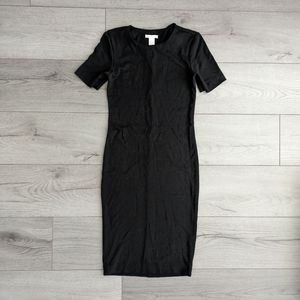 H&M basic black midi dress